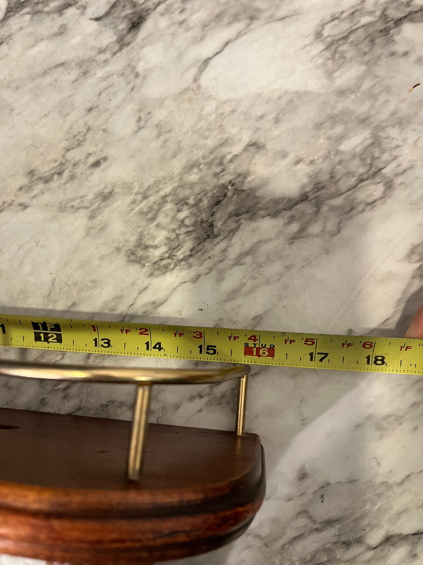 Home Interiors Brass Rail Wall Shelf