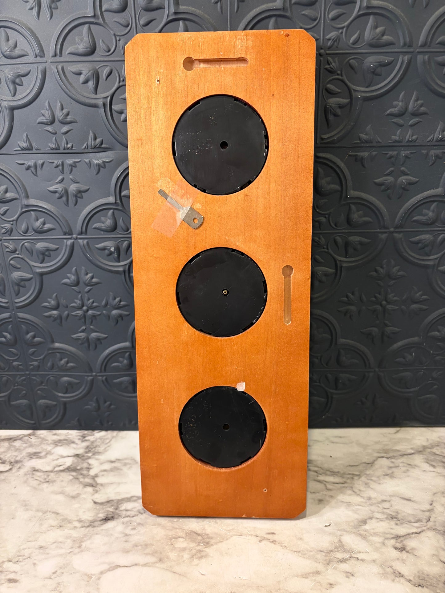 Light Wood Weather Station with Key
