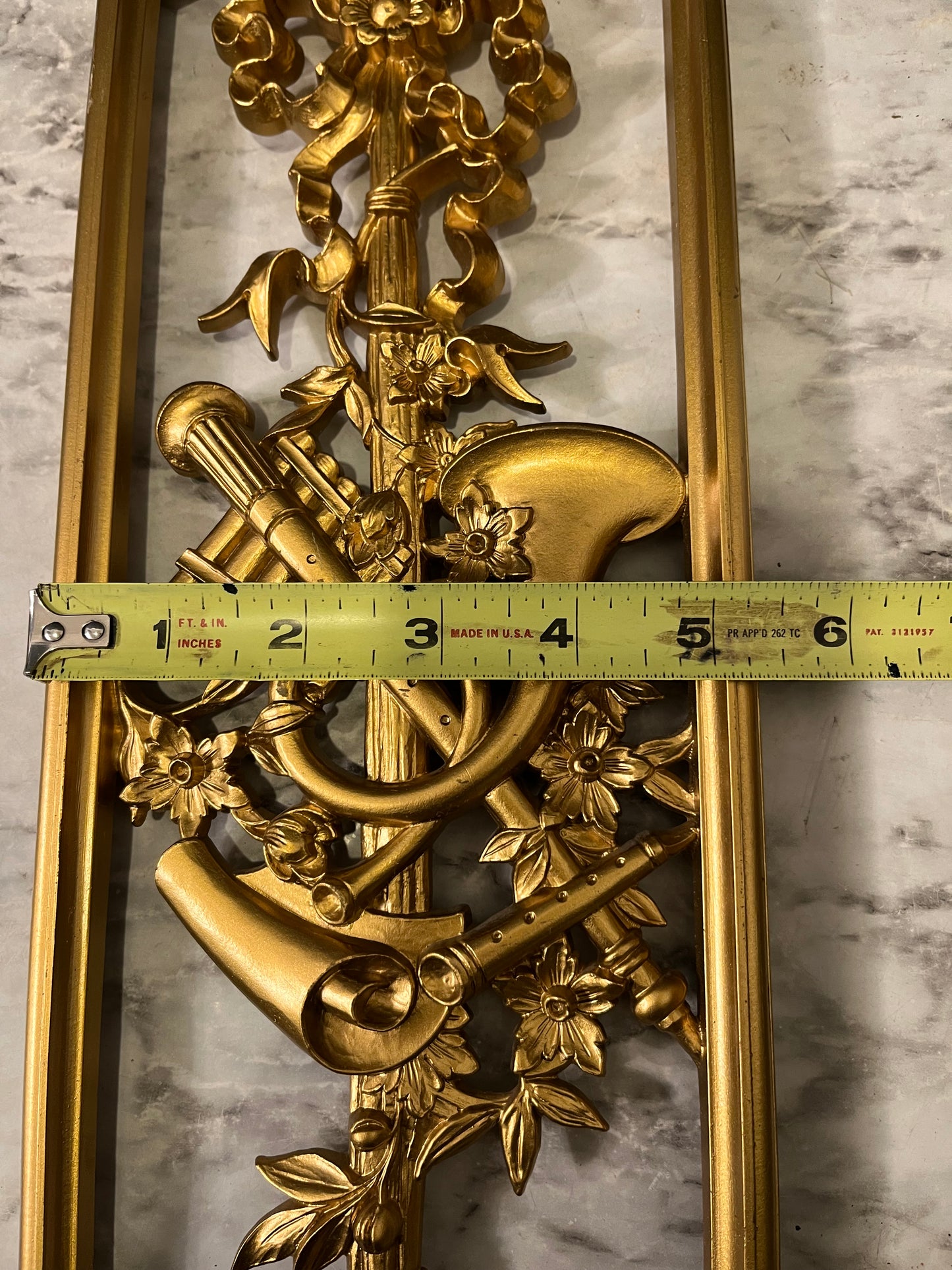 1964 Homco Musical Wall Plaque Horn