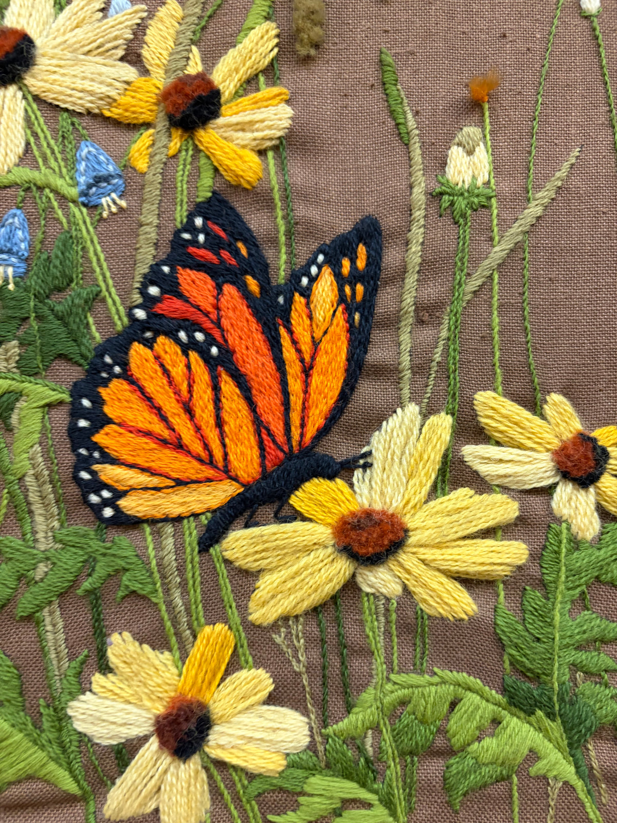 Butterfly Needlepoint Framed