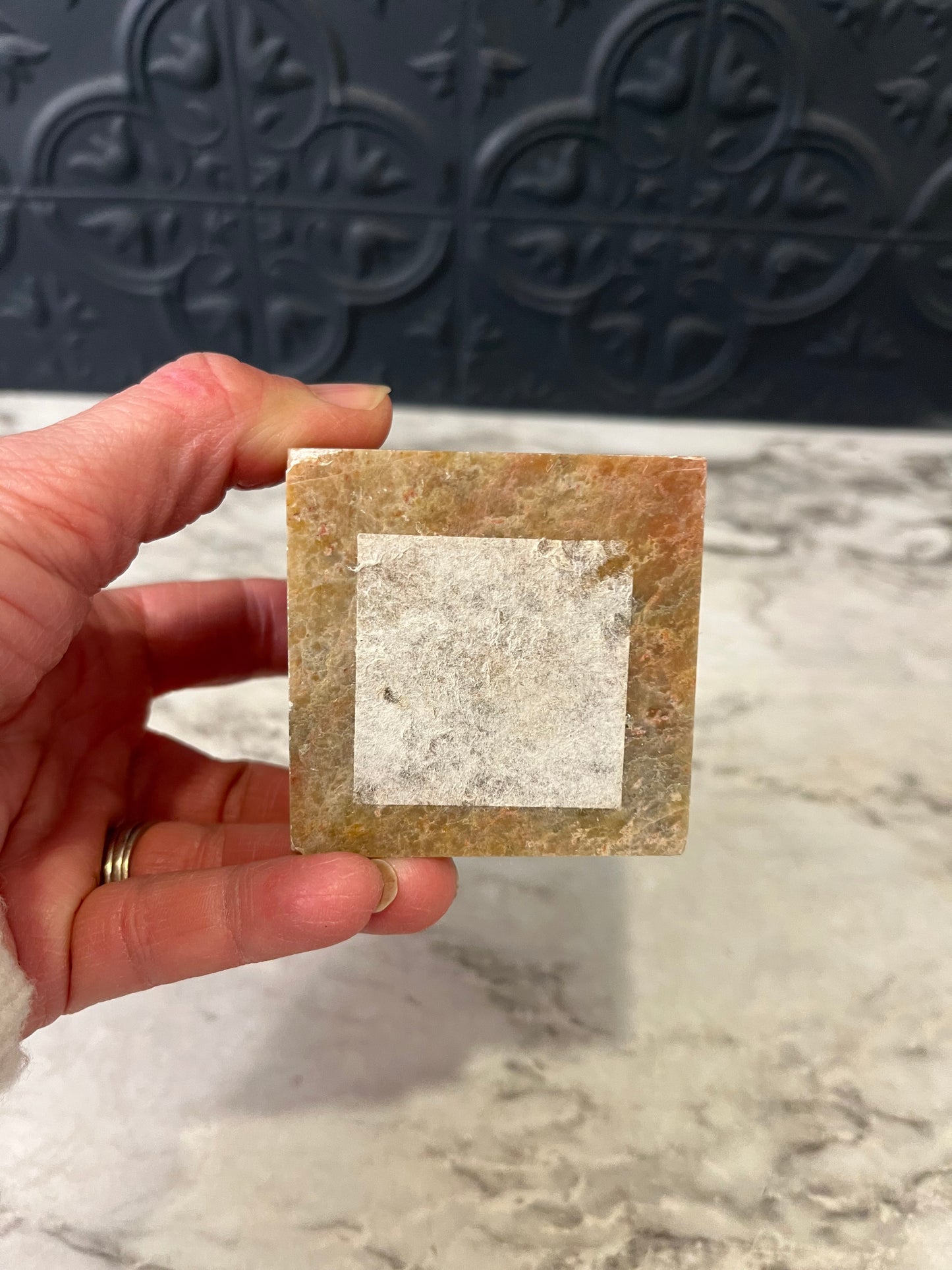 Stone Cube Trinket Box