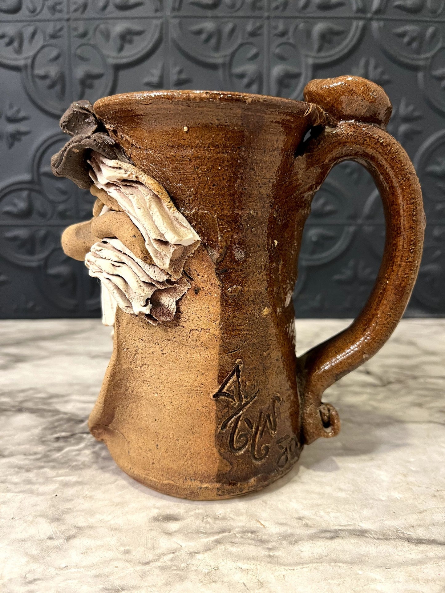 Stoneware Beer Mug Face