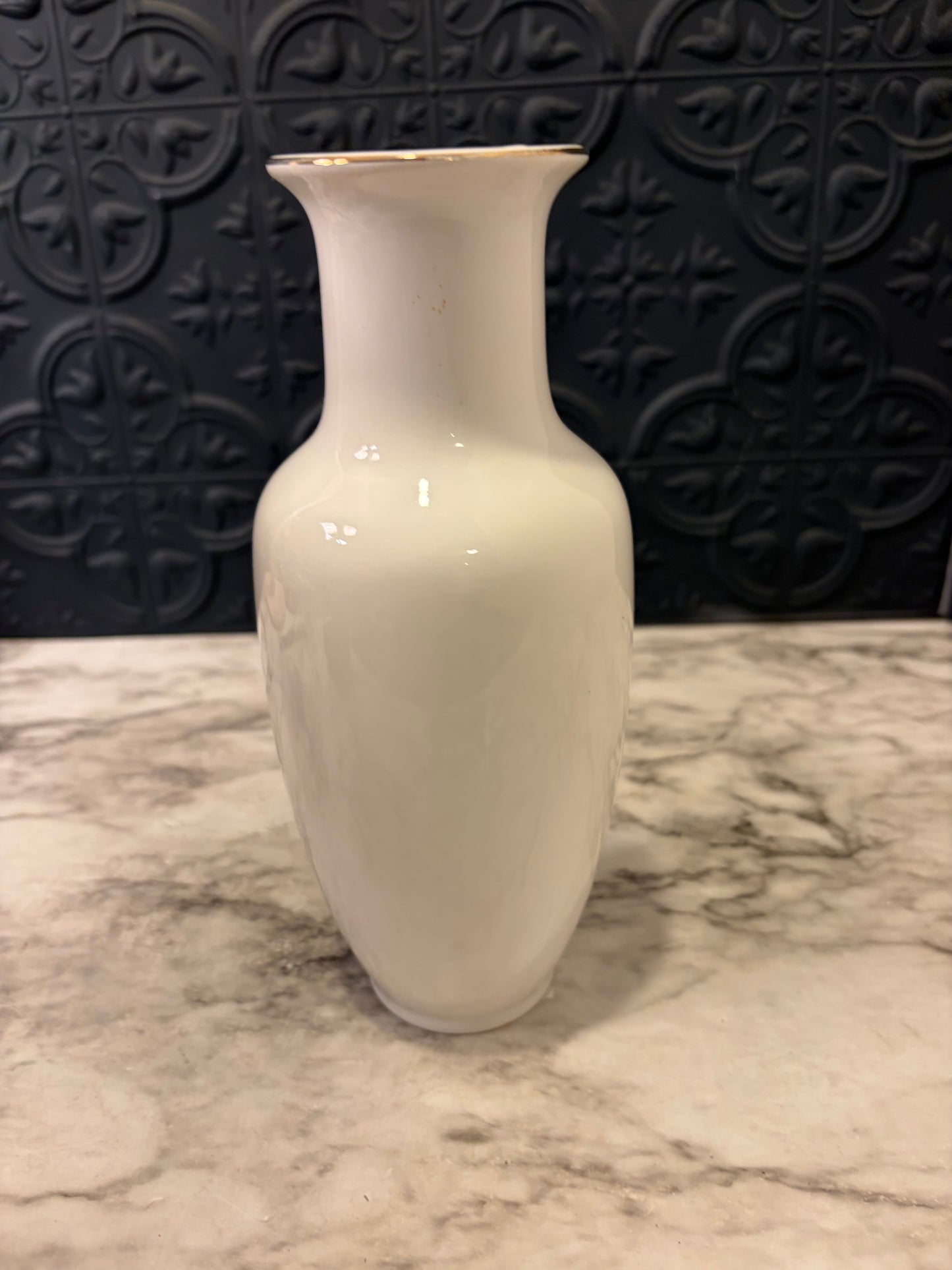 Cream Vase with Irises
