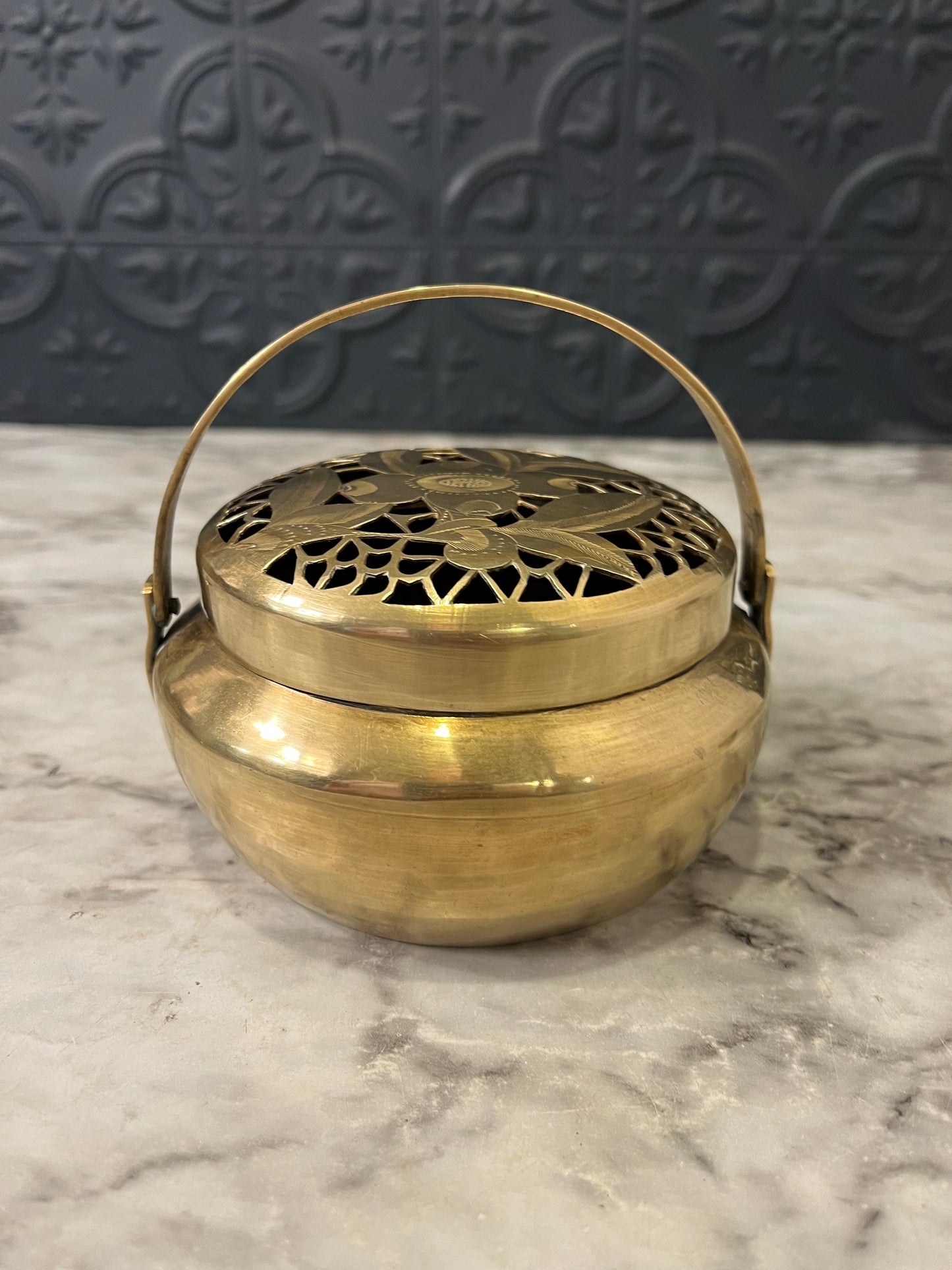 Antique Brass Chinese Hand Warmer