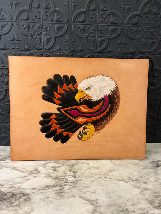 Eagle leather artwork