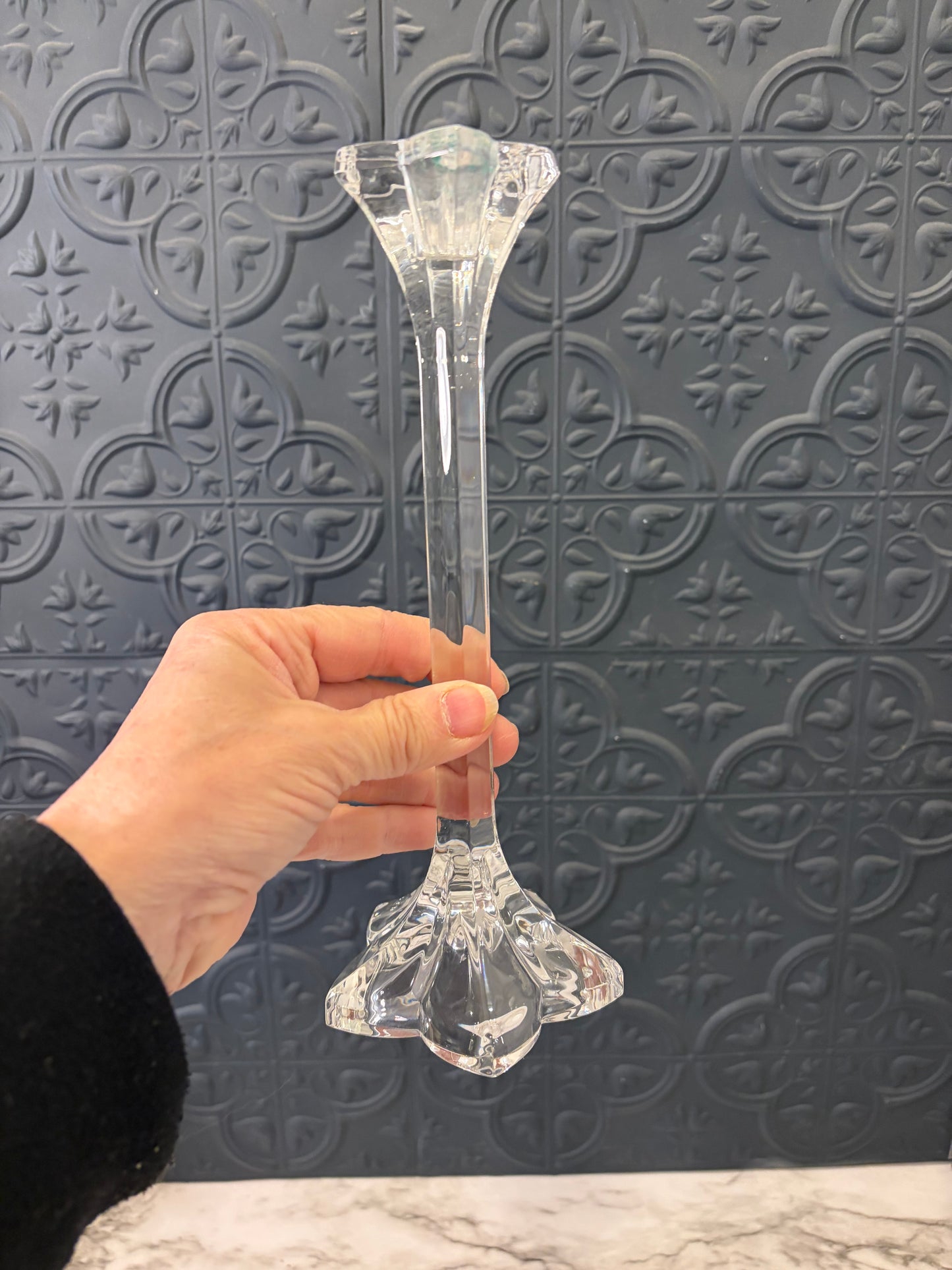 Mikasa Petals Glass Candle Holder