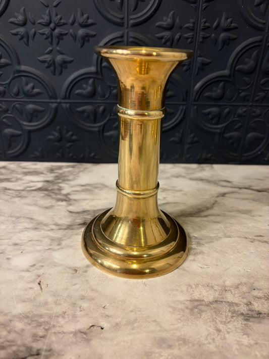 5" Brass Wide Taper Candle Holder