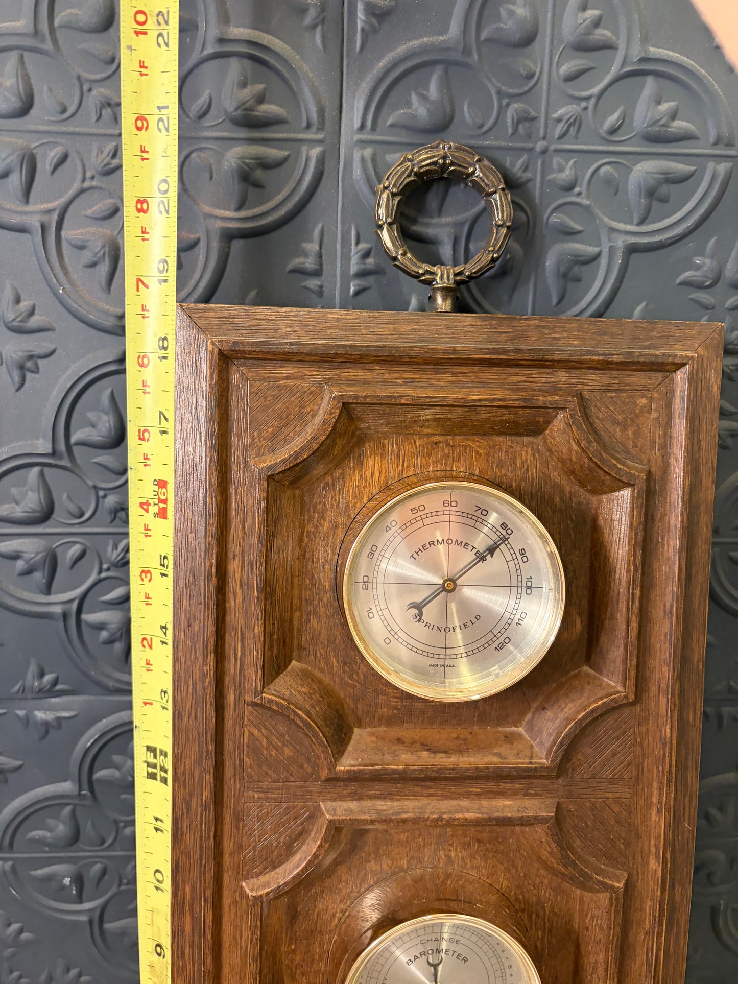 Springfield Faux Wood Weather Station