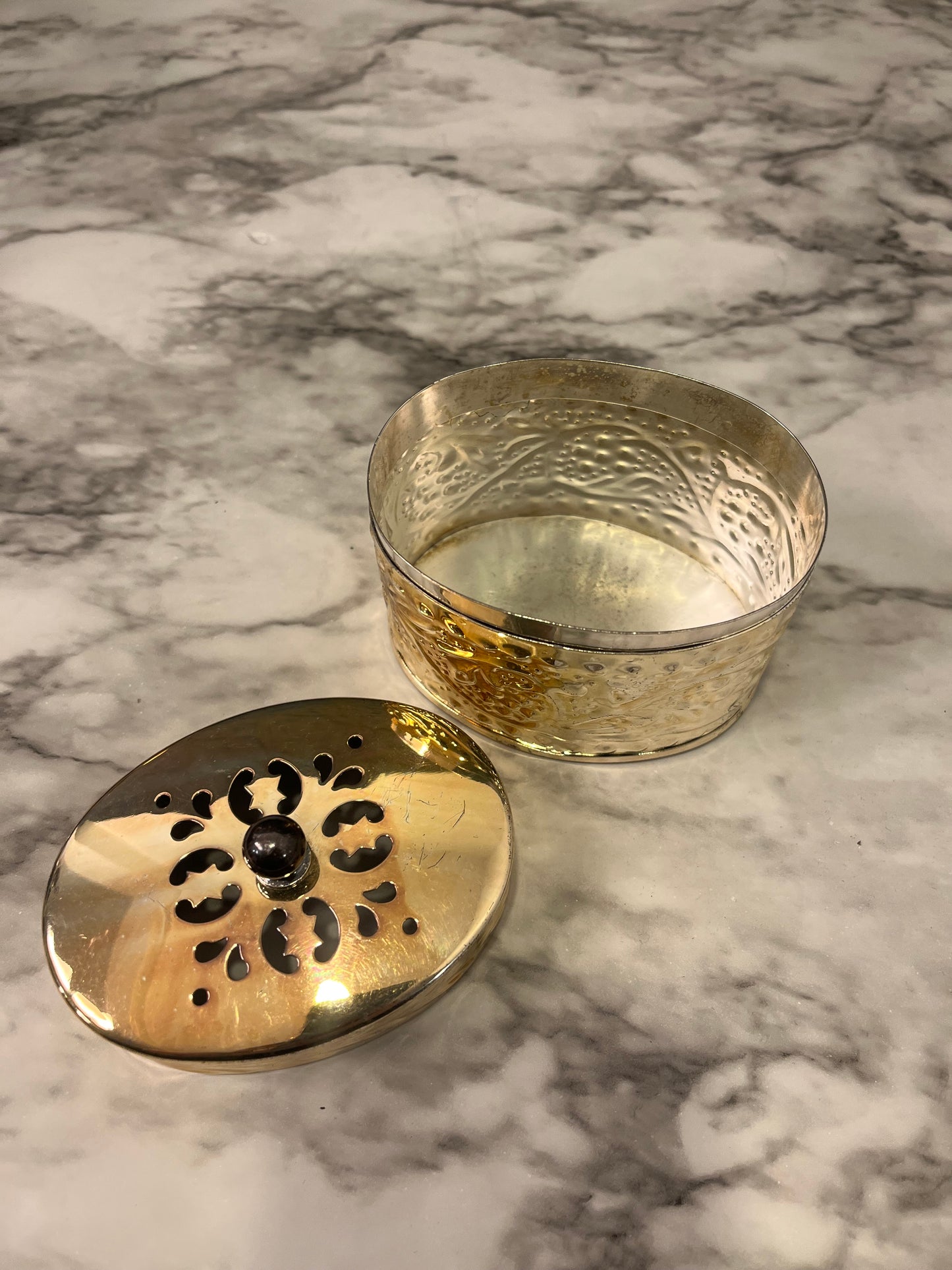 Oval Metal Incense Box