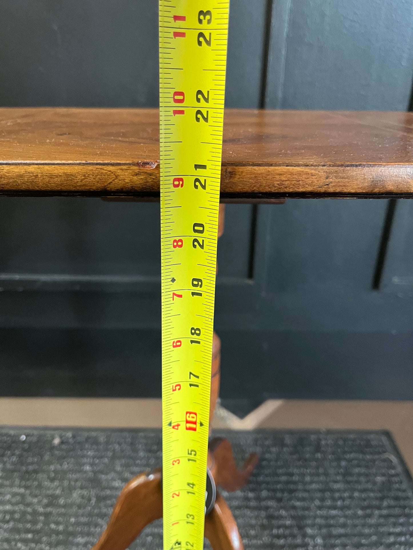 Walnut Inlay Tilt top Three Leg Side Table