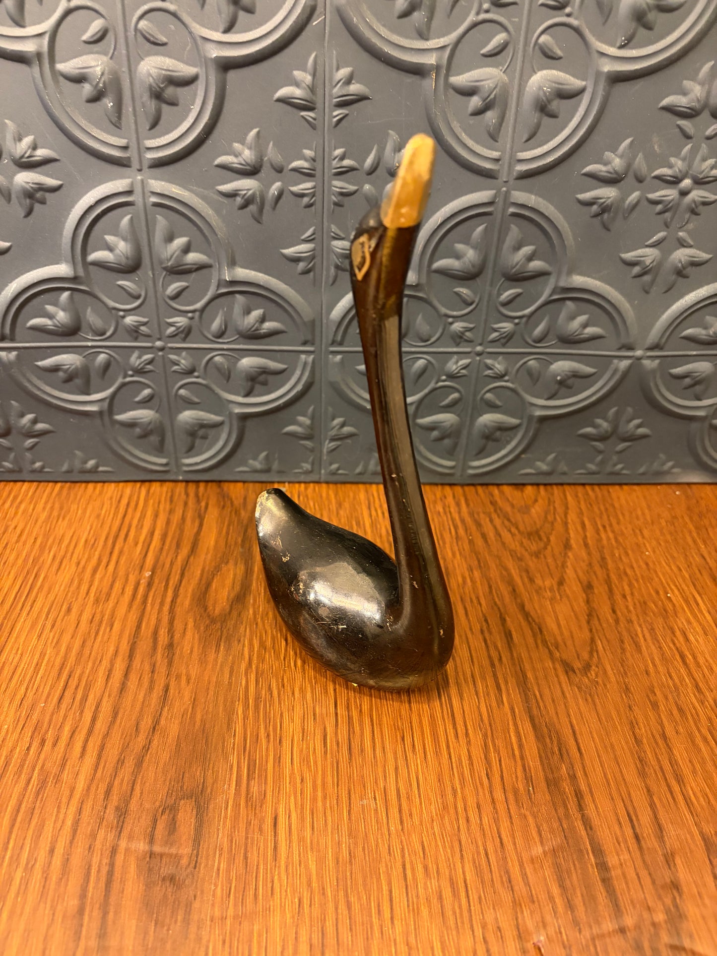 Vintage Brass Swan 8"