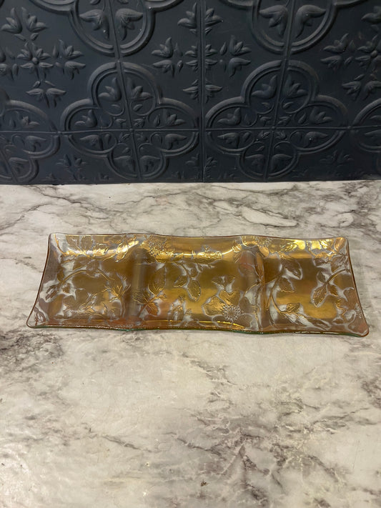 Ricco Verre Rectangle divided Glass Dish