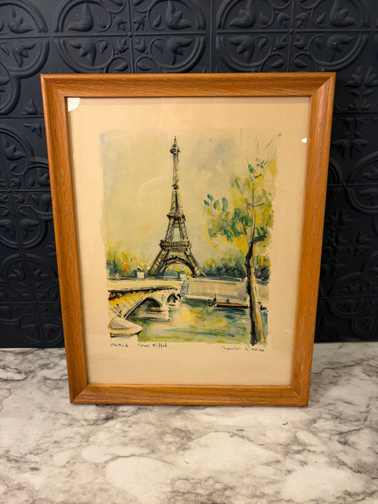 Eiffel Tower Print Framed