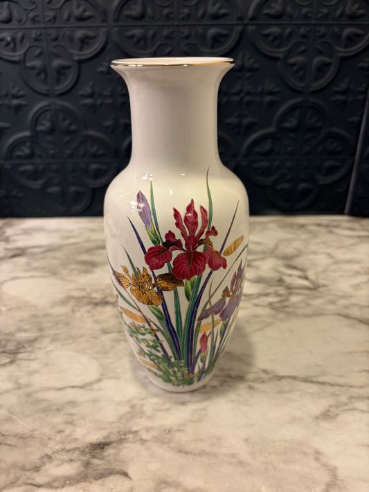 Cream Vase with Irises