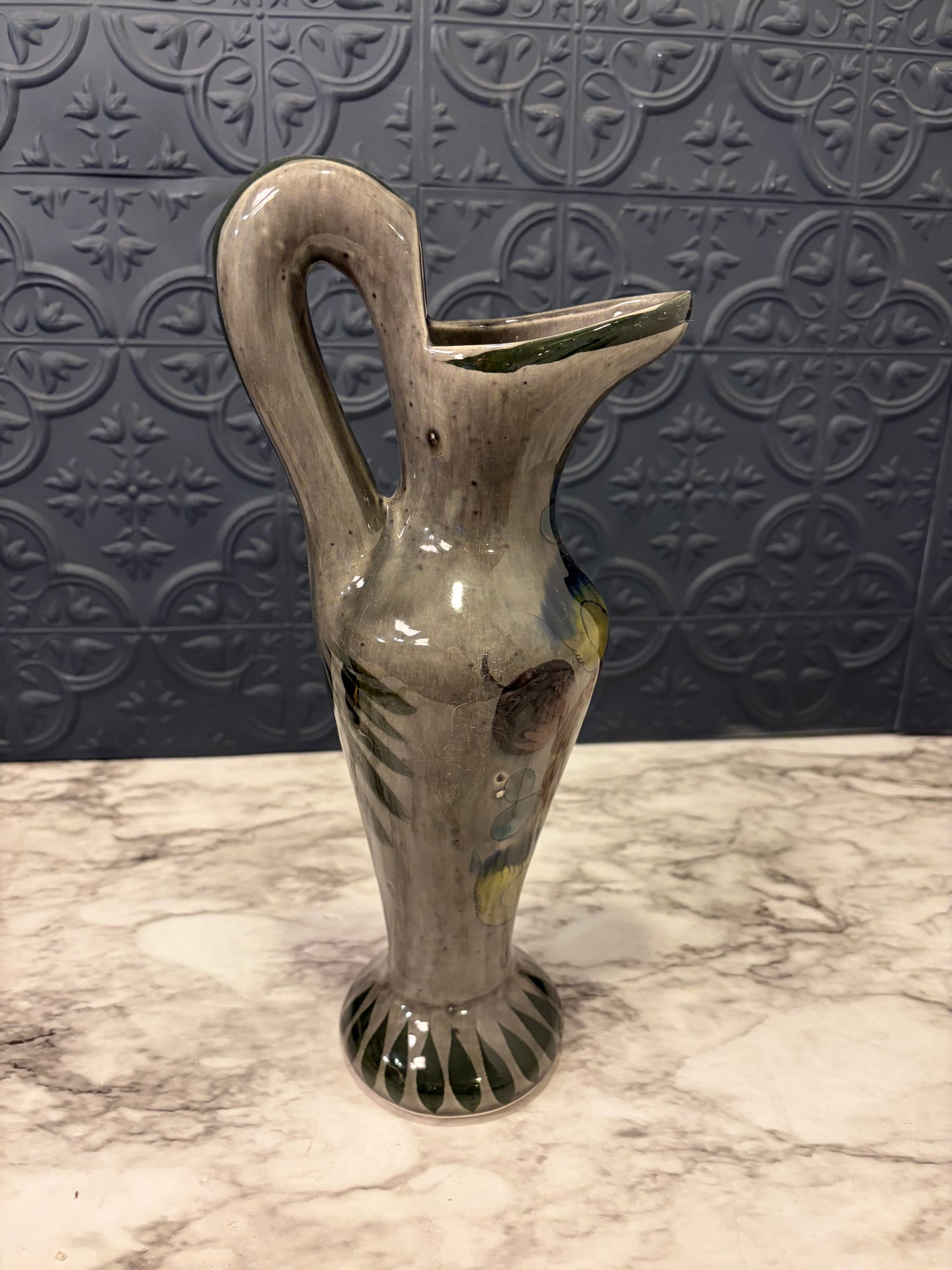 Mexican Pottery Grey Pitcher