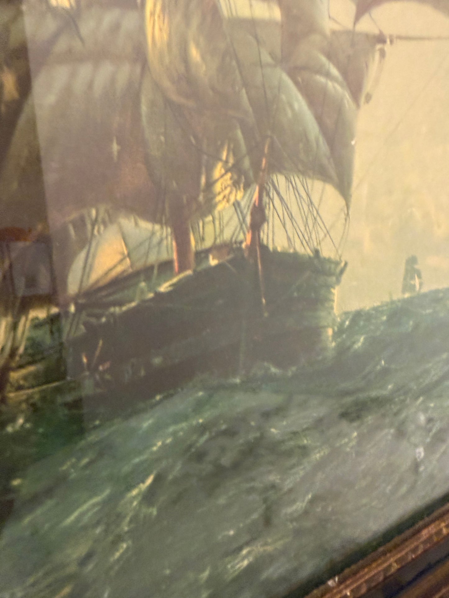 Fox Schooner Ship Print Framed