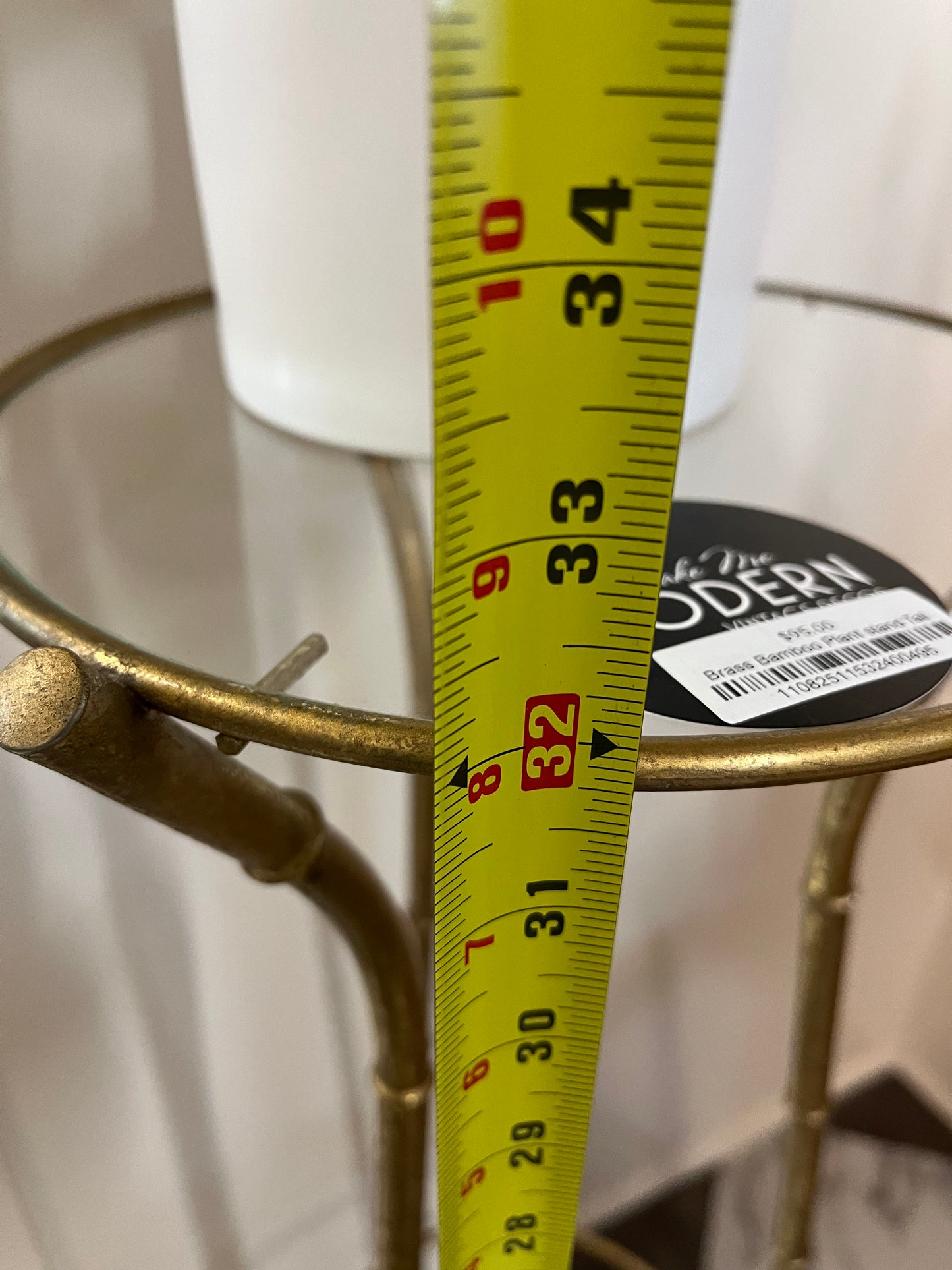 Brass Bamboo Plant stand Tall