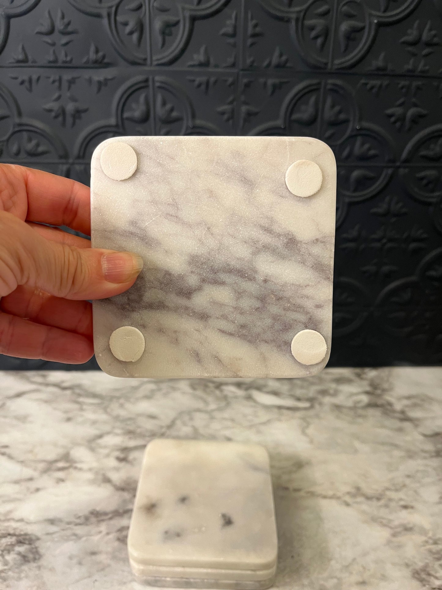 Marble Coasters x 4 Square