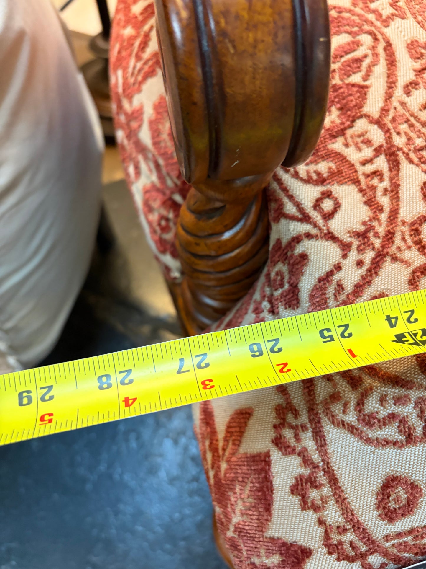 Rust Tapestry Arm Chair