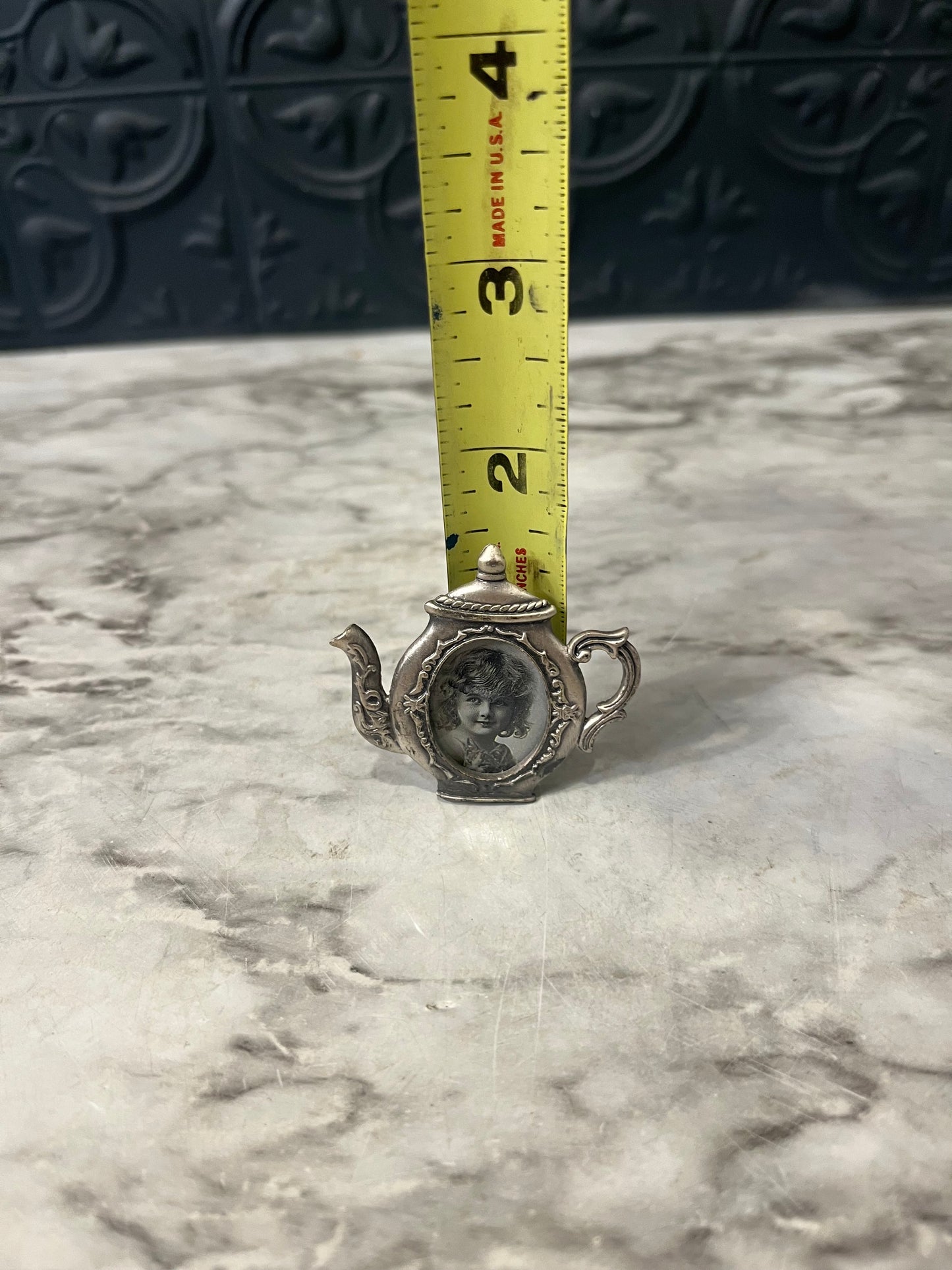 Mini Pewter Teapot frame