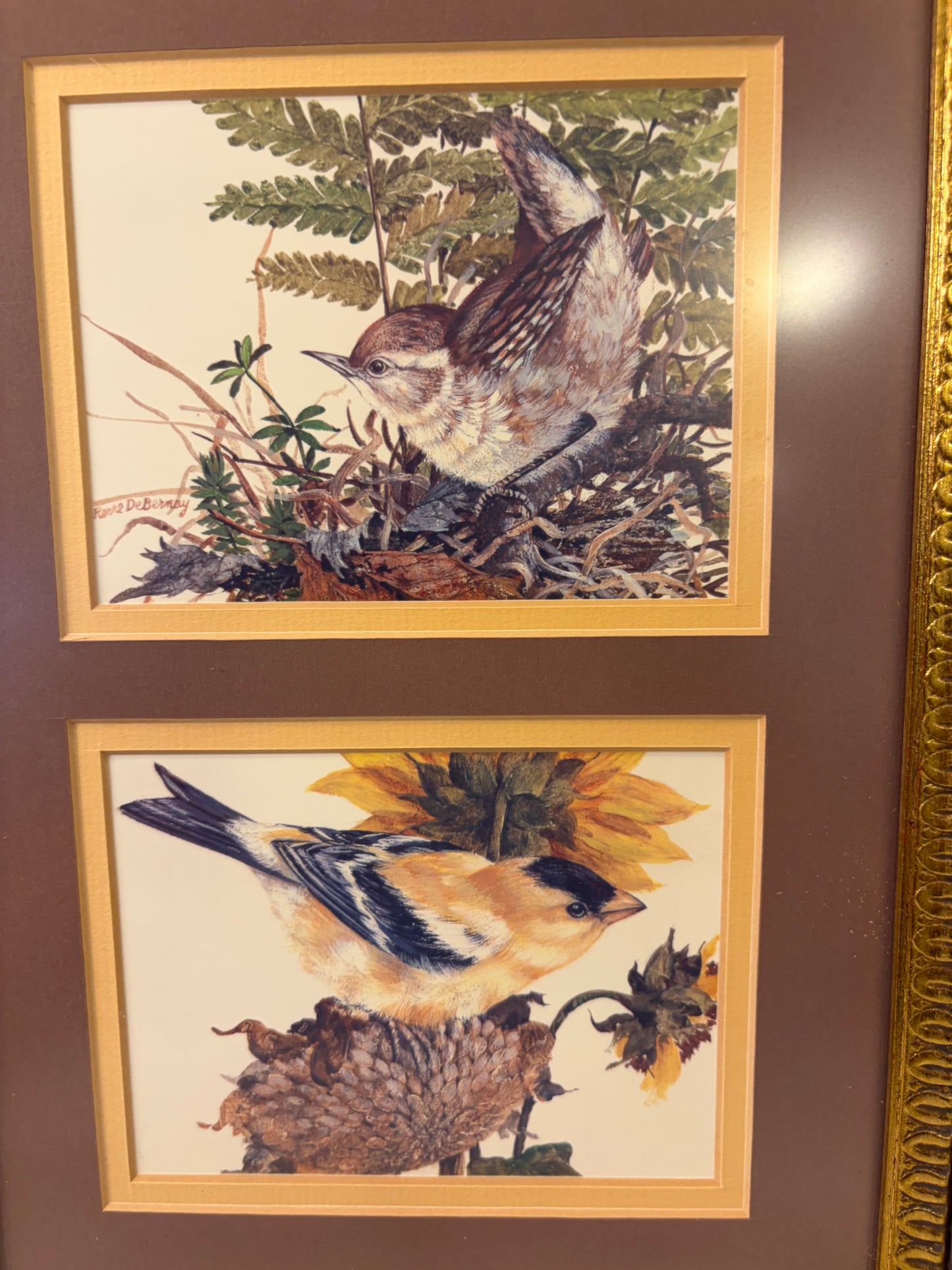 Triple Bird Print Framed
