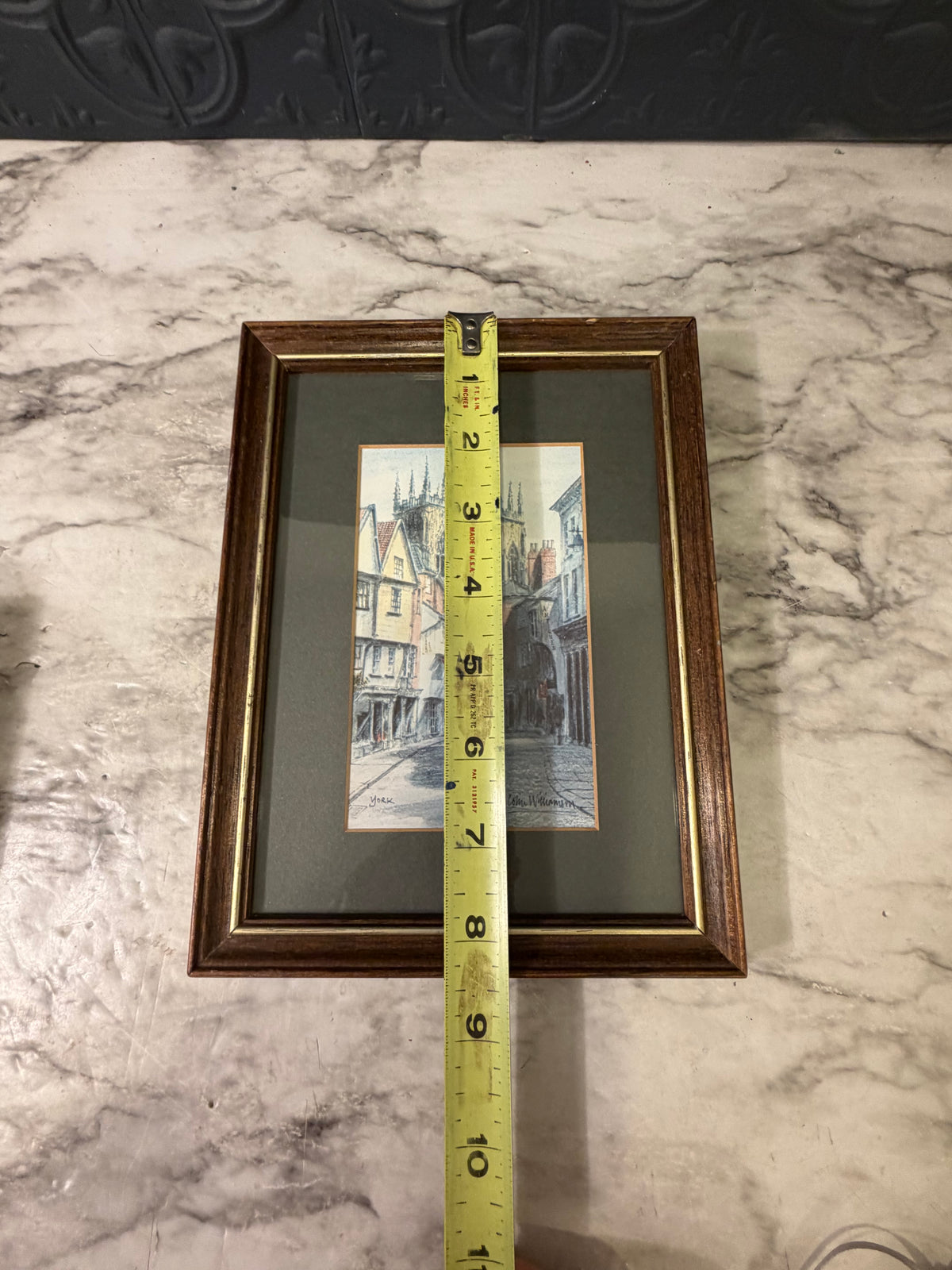 York Watercolor Print Framed