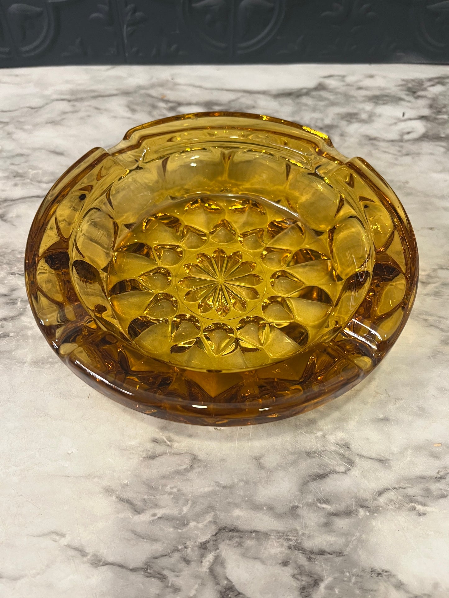 MCM Amber Glass Ash Tray