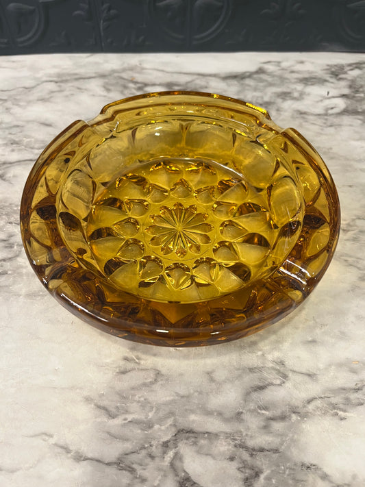 MCM Amber Glass Ash Tray