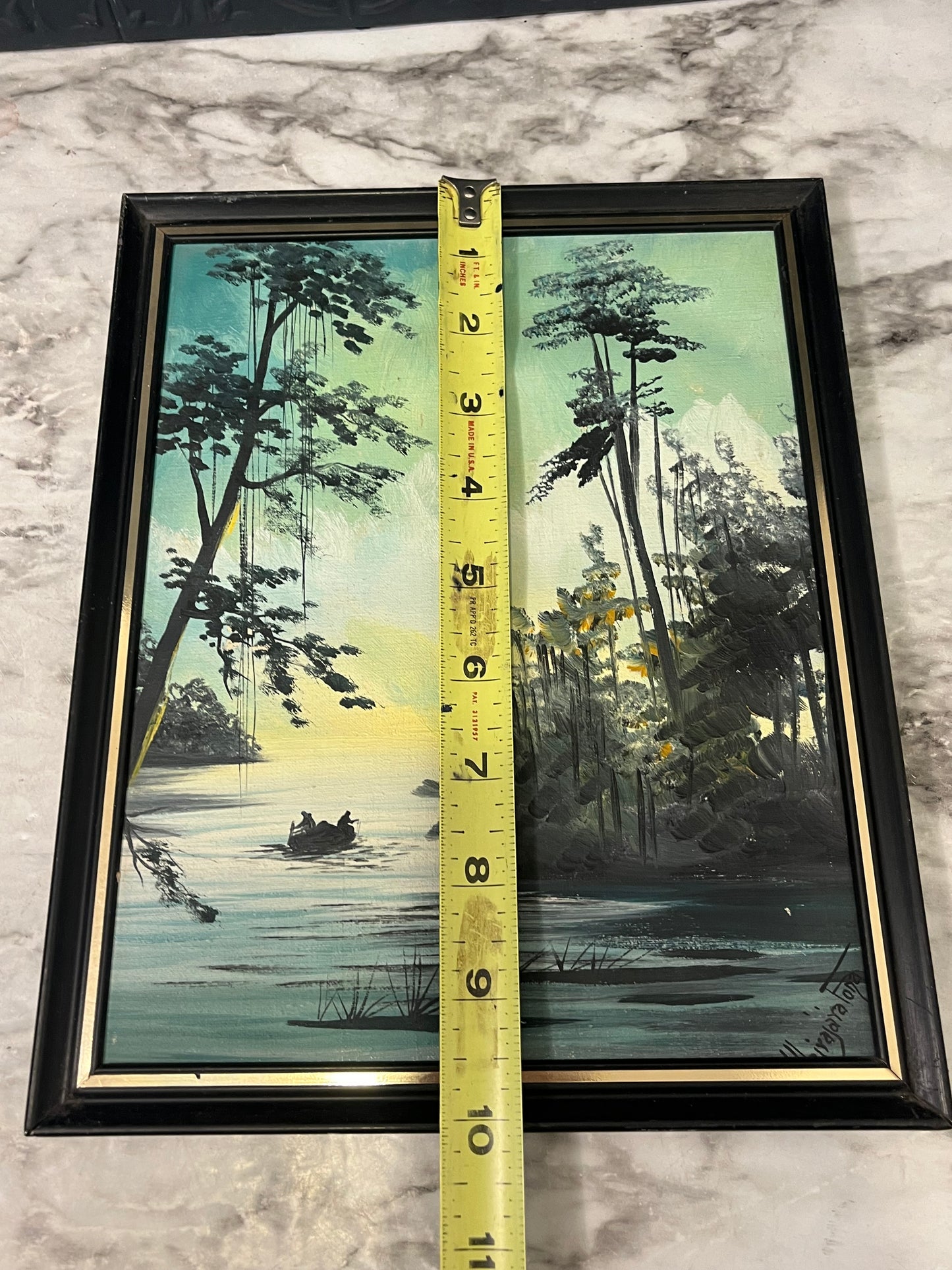 Green and Blue Seascape Painting