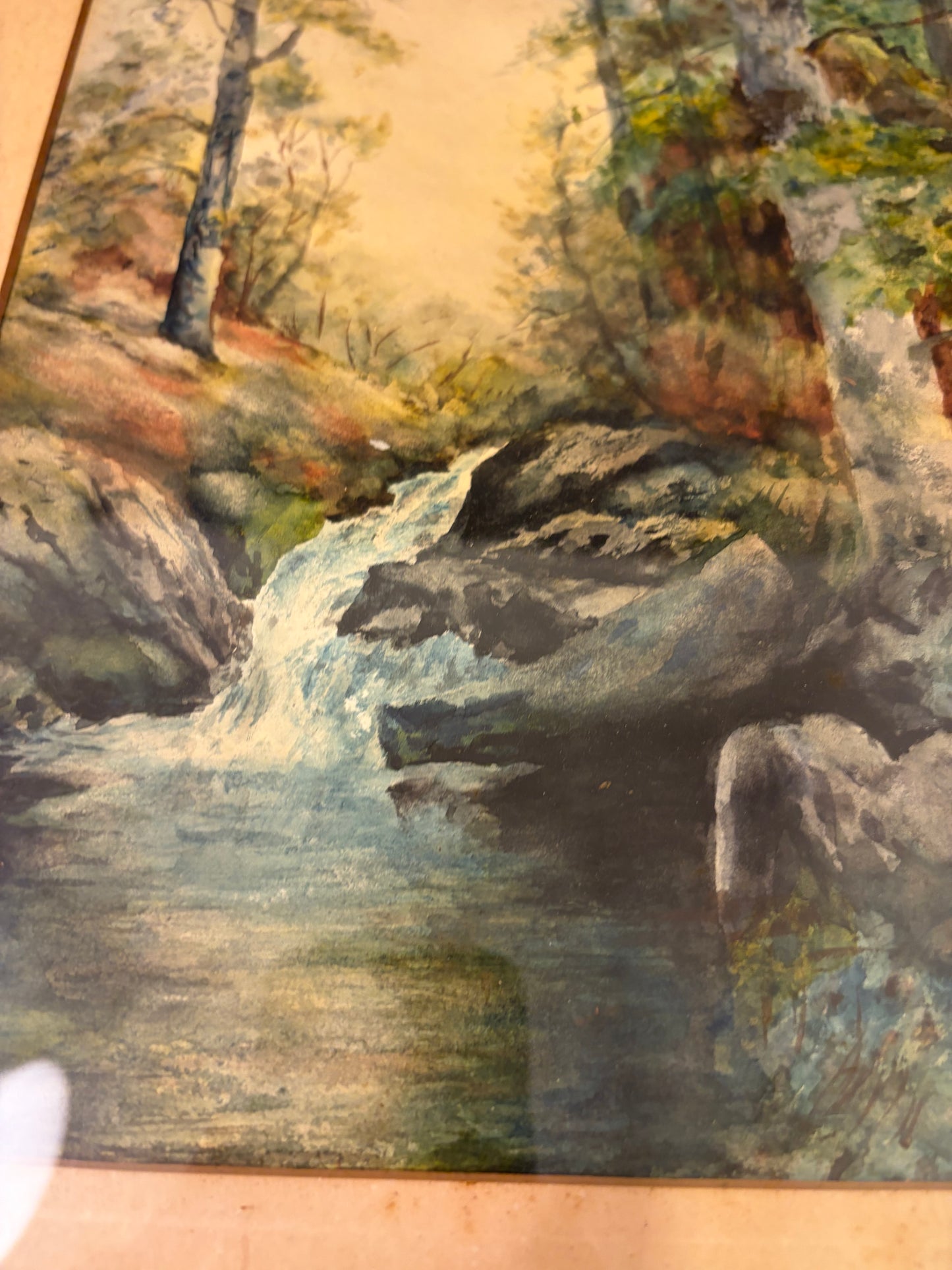 Antique Landscape of Waterfall AS IS