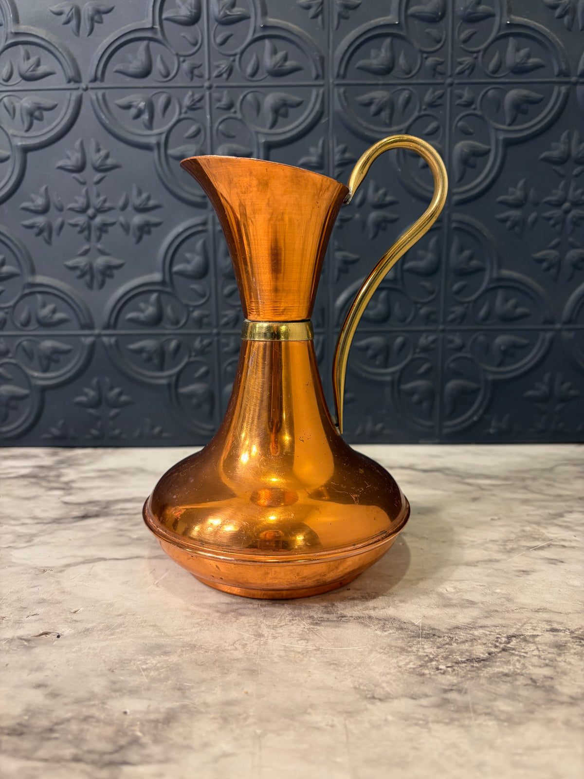 Small Copper Pitcher withBrass Handle
