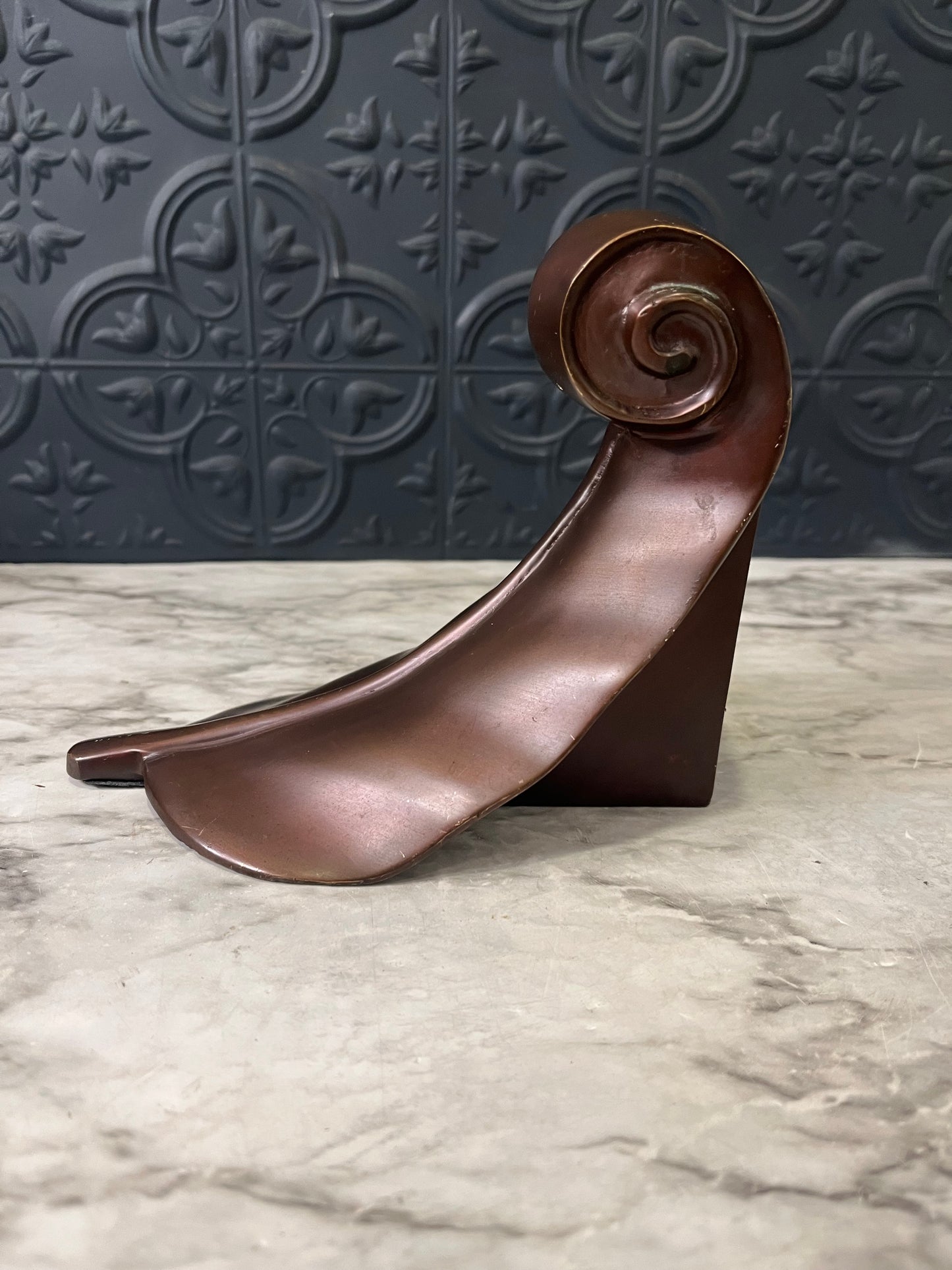 Bronze colored Scroll Bookend