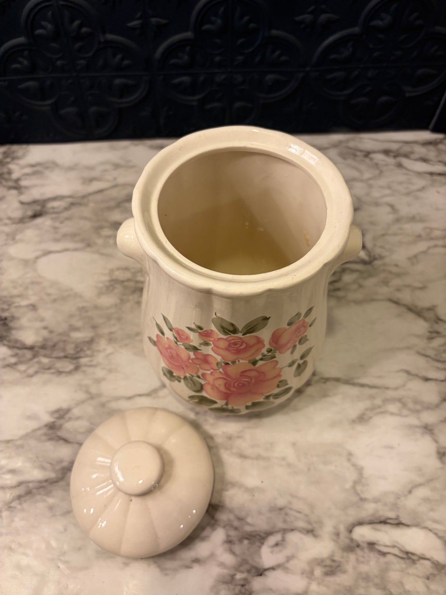 Gibson Pink Floral Canister
