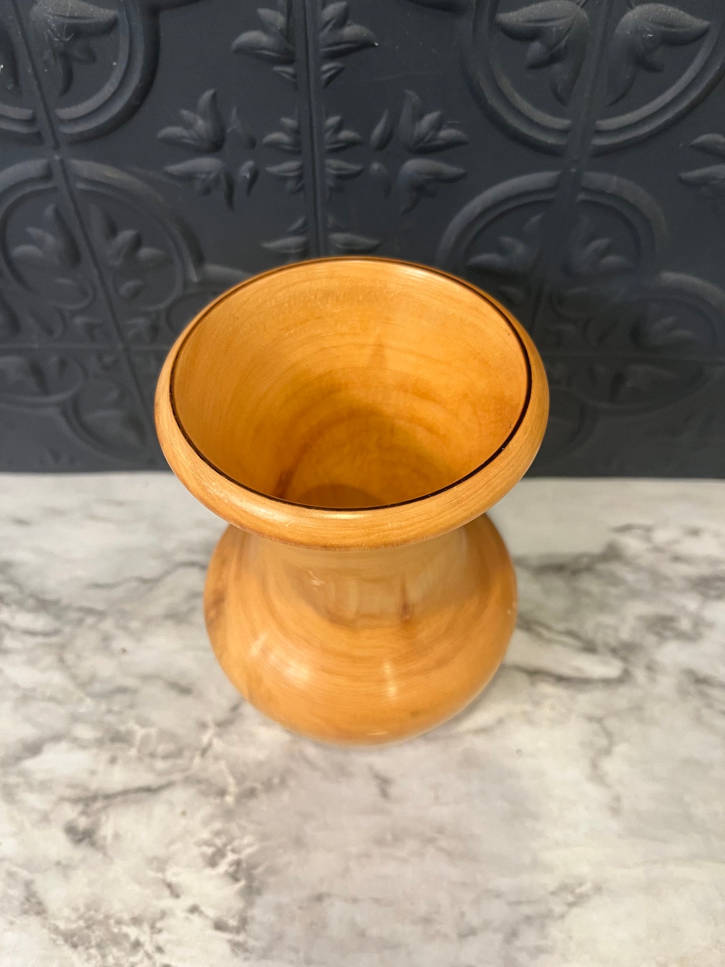 Hand-turned Aspen Wood Vase 5.5"