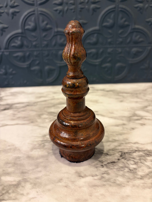 5" Brown Metal Finial