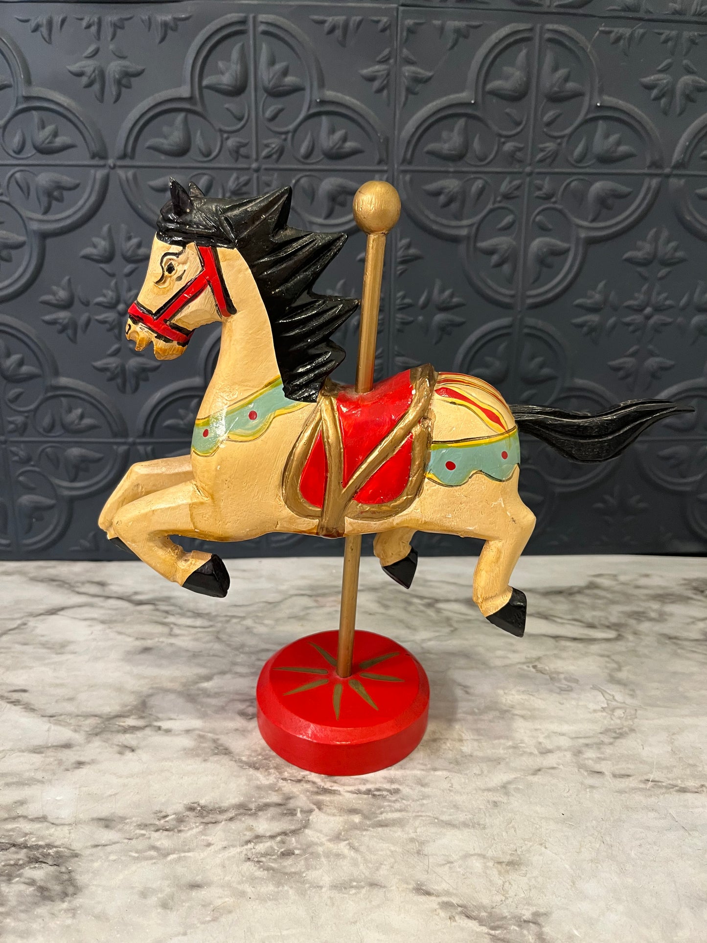 Wood Painted Carousel Horse