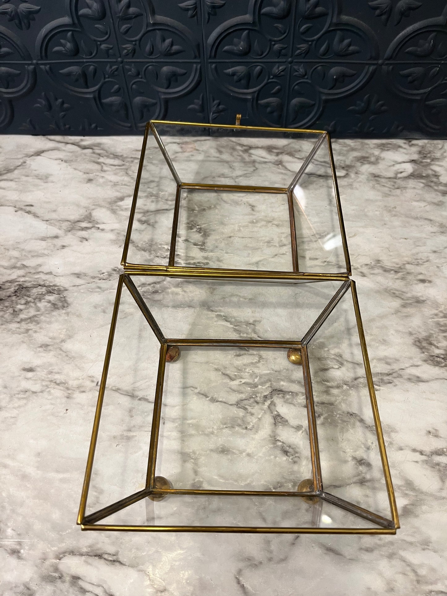 Brass and Glass Curio Display Box