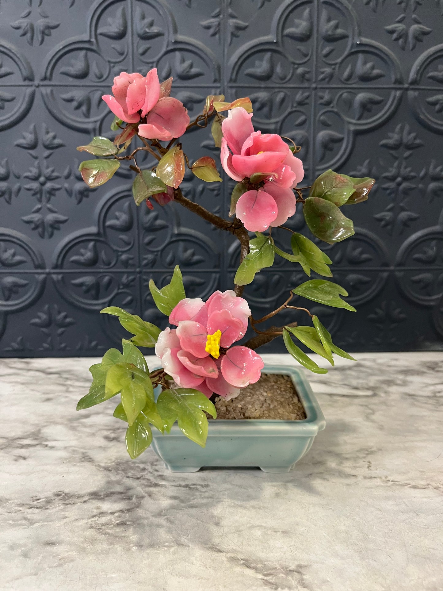Chinese Jade Glass Bonsai