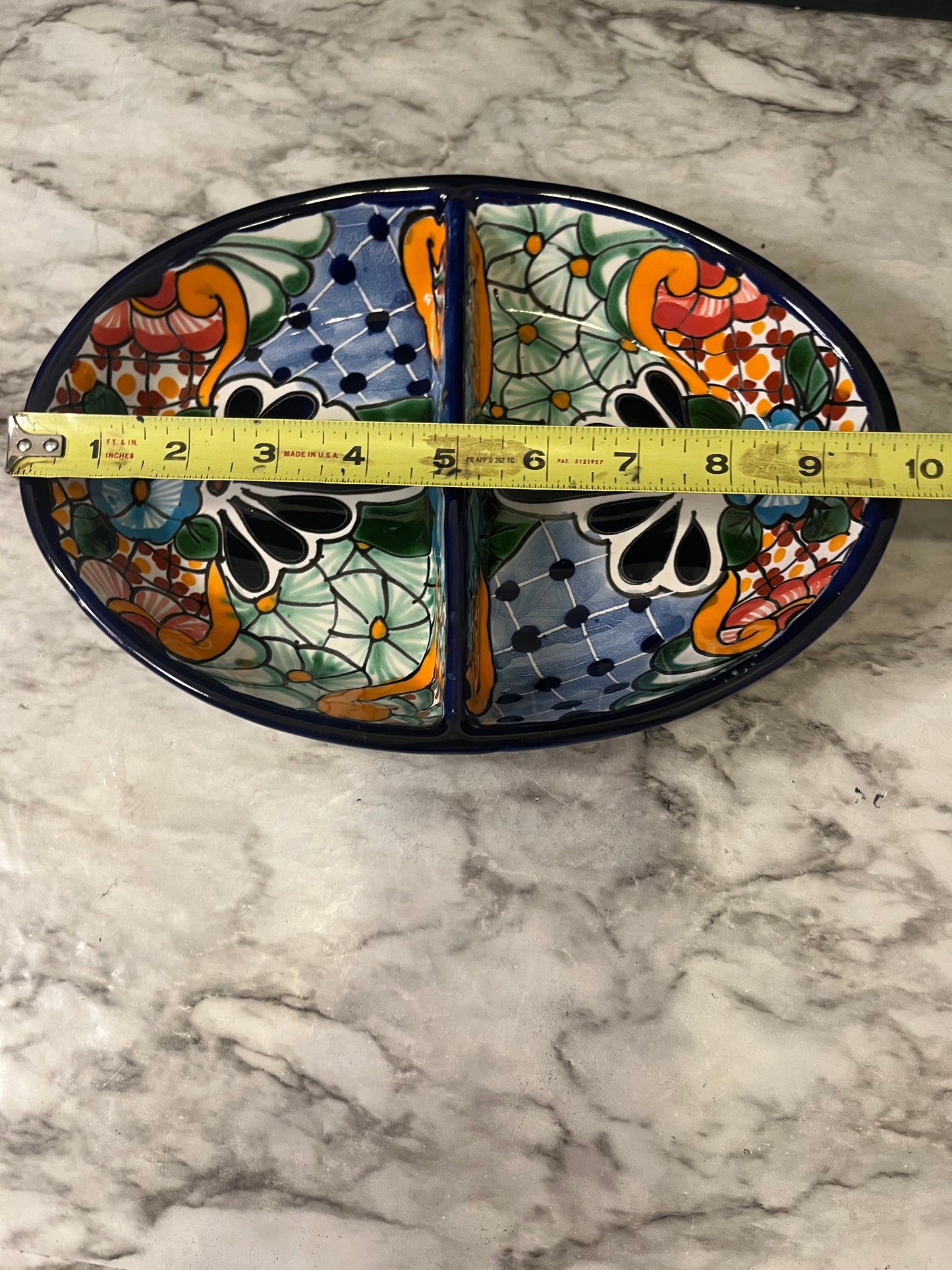 Mexican Pottery Split Bowl