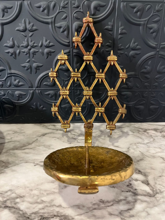 Brass Lattice Sconce