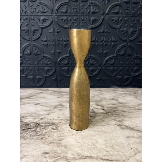 Modern brass candle holder