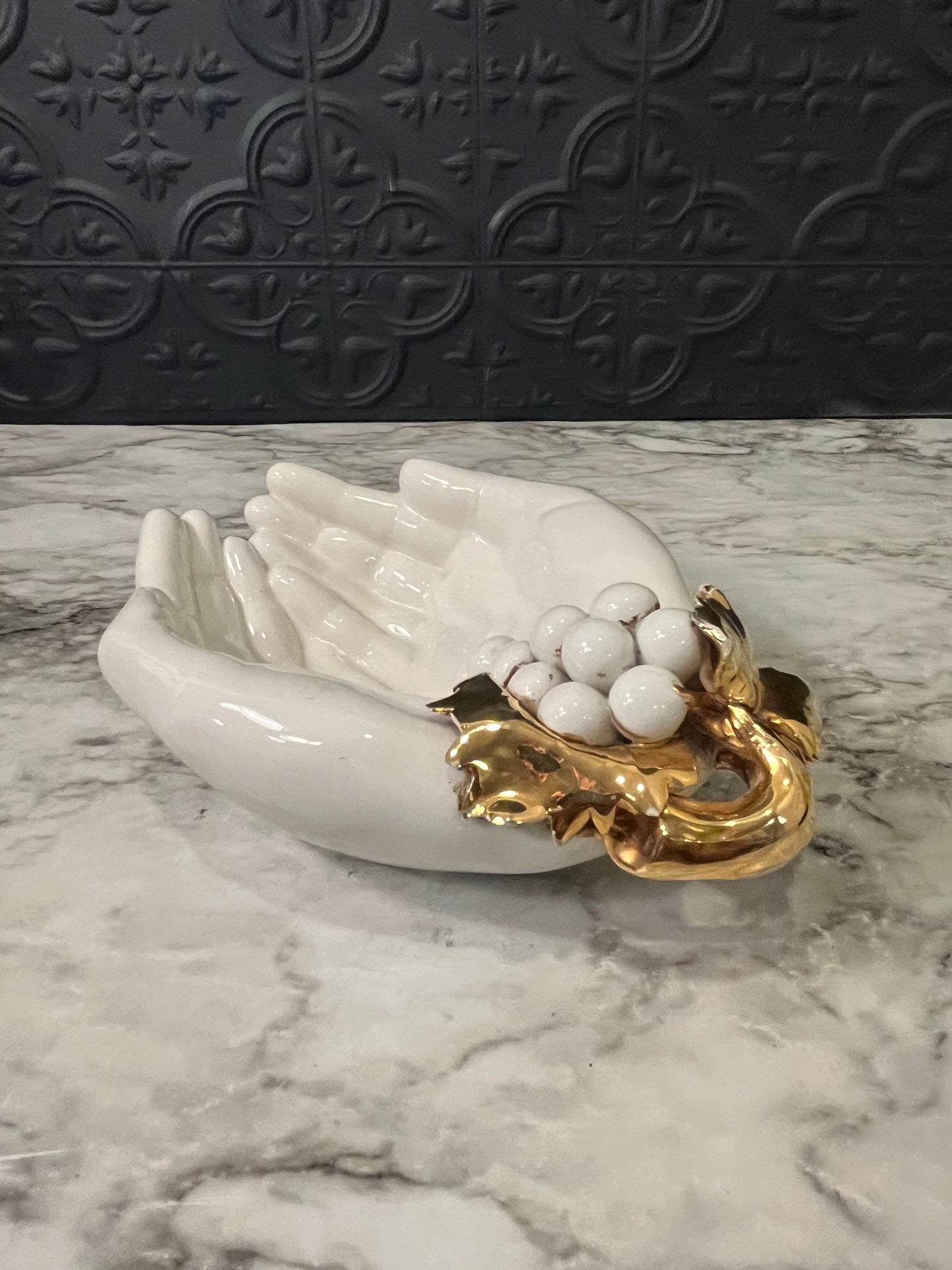 Italian Cupped Hands Trinket Dish