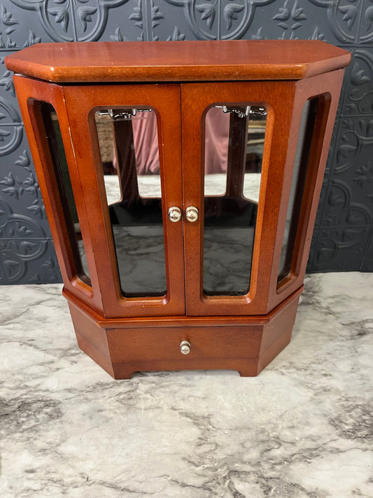 Vintage Jewelry Box with Spinning Hangers
