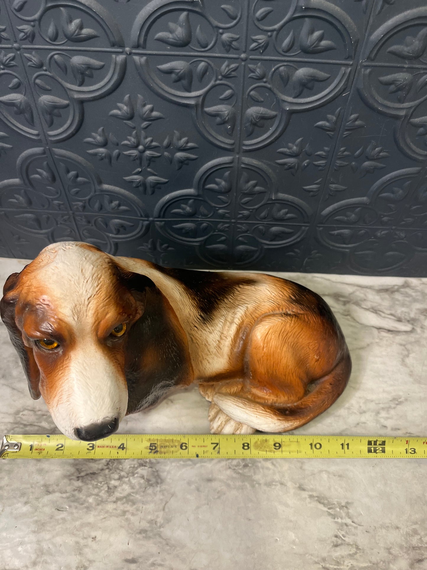 Large Resin Bassett Hound Figure