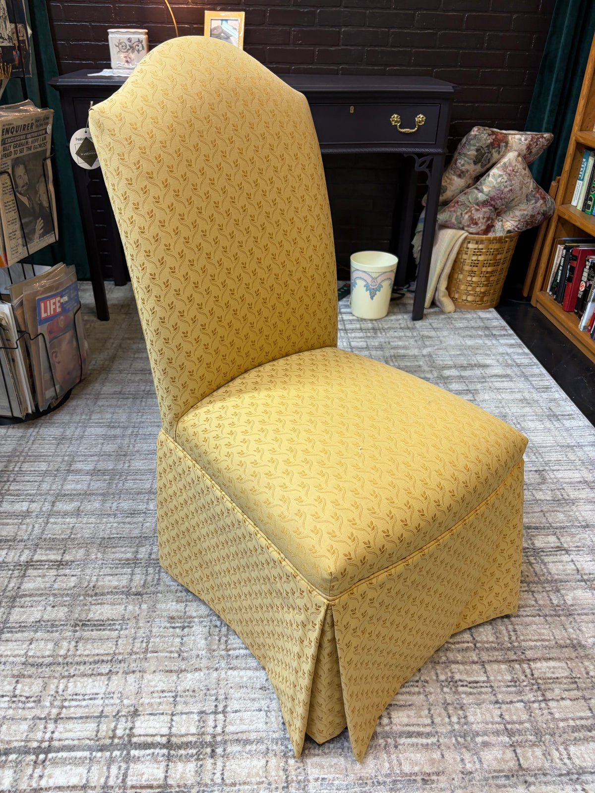 Yellow Upholstered Dining/Desk Chair