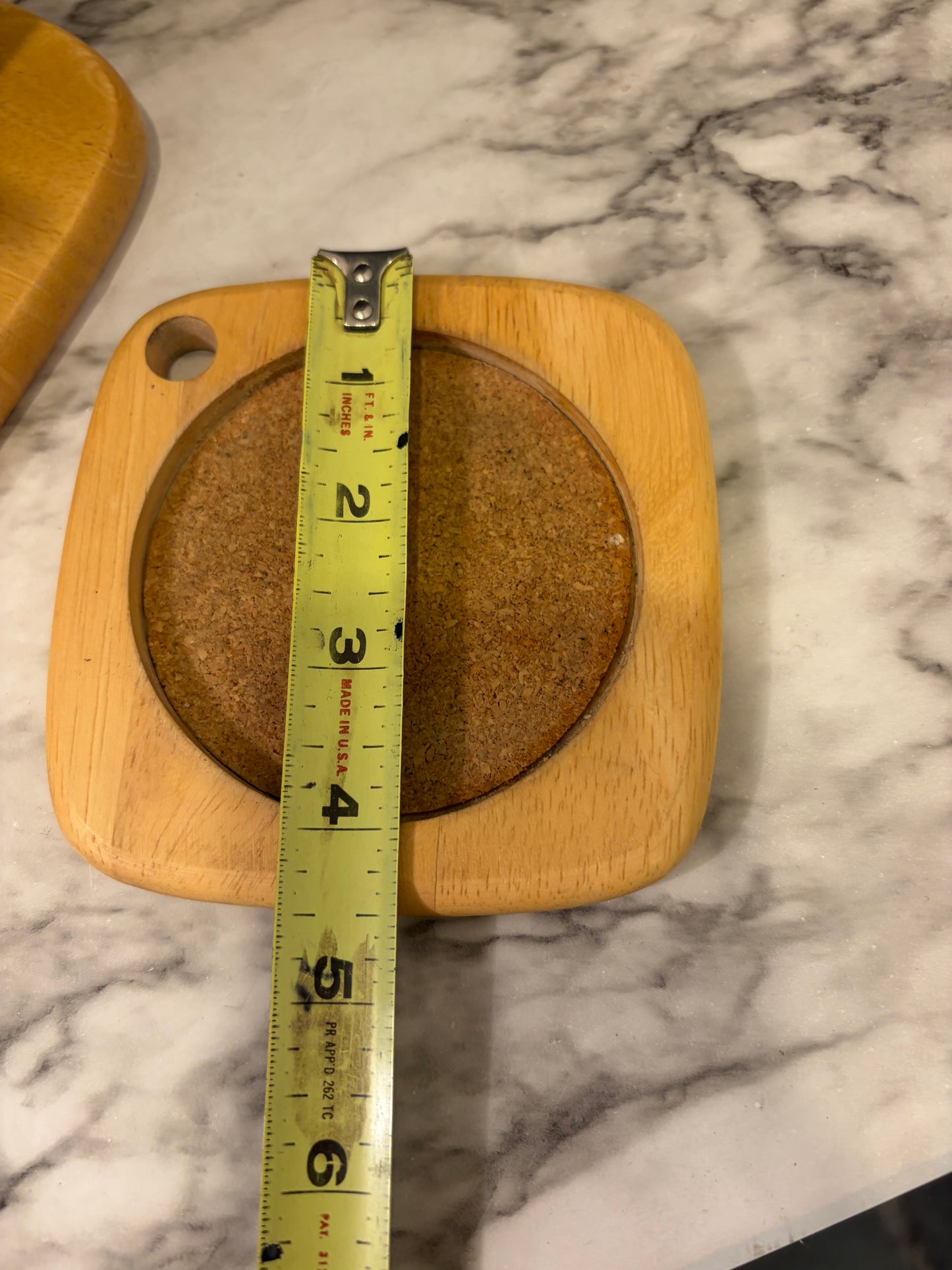 Wood and Cork Coaster Set with Stand