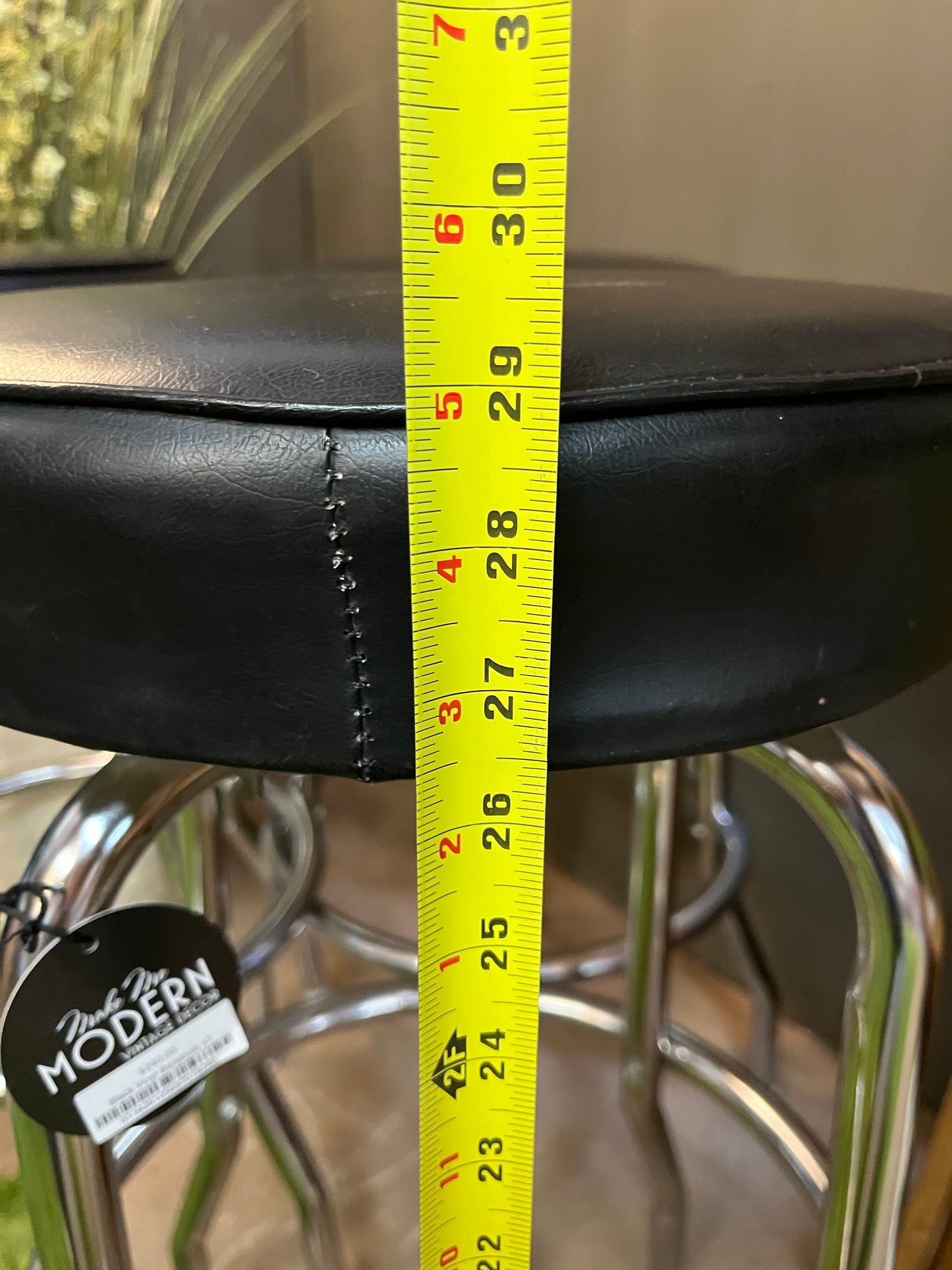 Black Vinyl Barstools x3