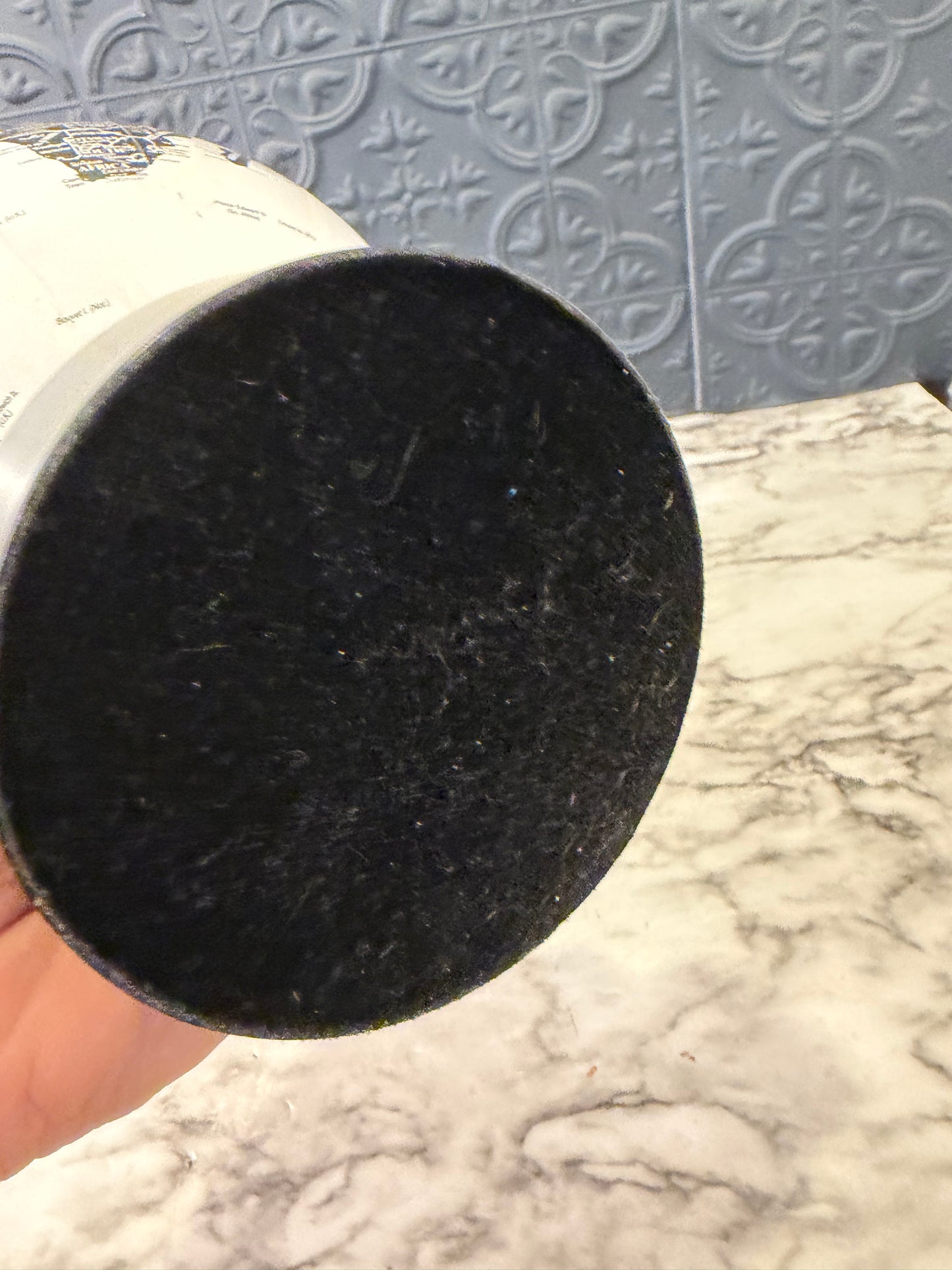 Black and White Globe on Black Base