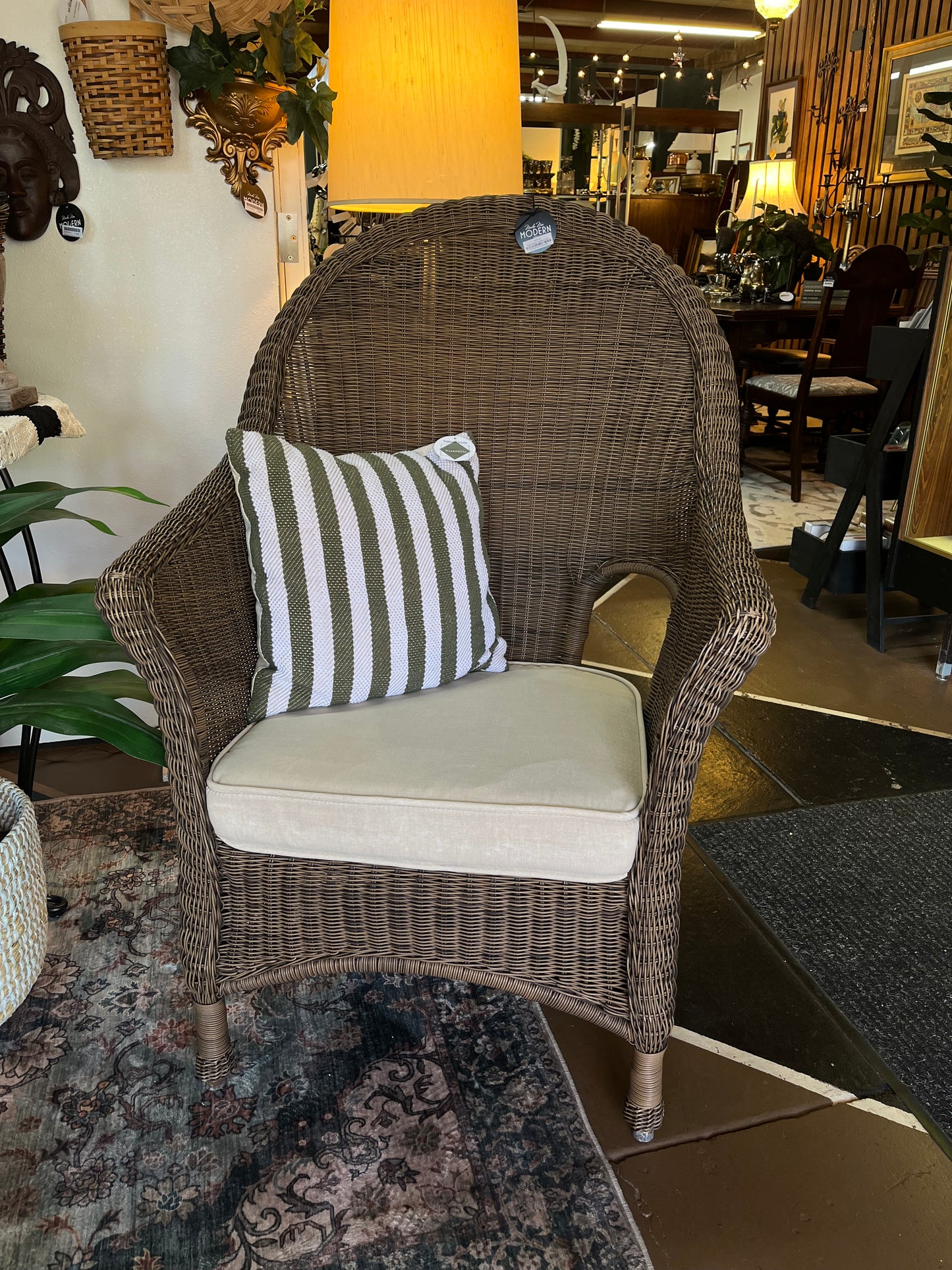 Faux Wicker Outdoor Chair