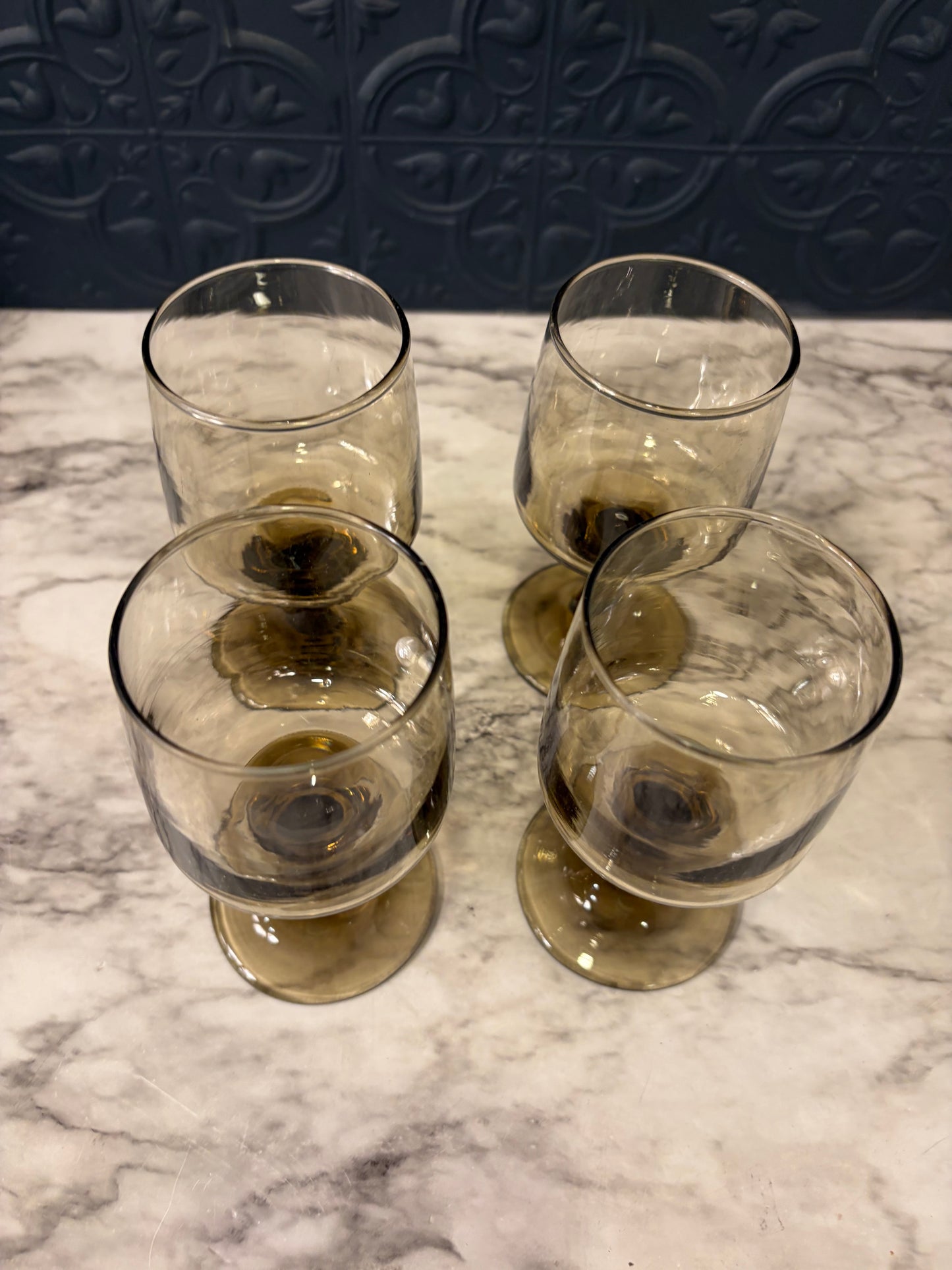 Libbey Tawny  Smokey Brown wine Glass set of 4